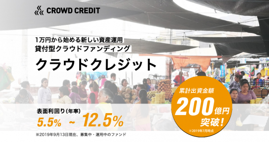 クラウドクレジットで貸付型クラウドファンディング！1万円から始める新しい資産運用